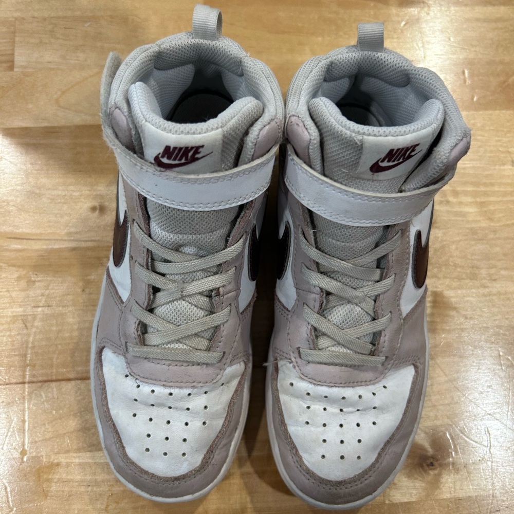 Nike Kids High-Top Sneakers - White and Purple